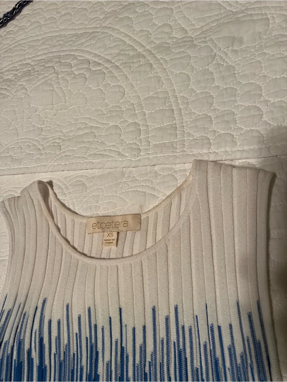 Etcetera matching sweater tank and skirt set